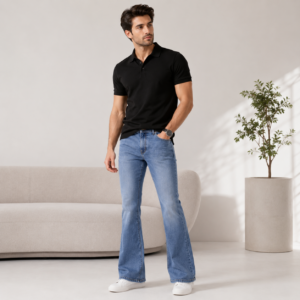 SOFT BLUE -CASUAL STRAIGHT FIT